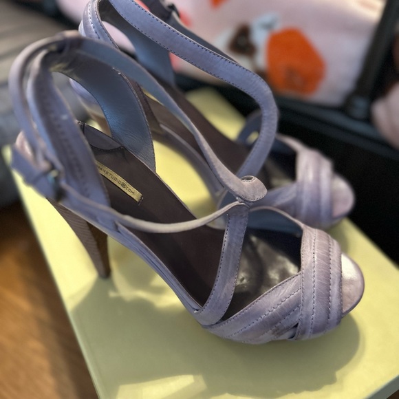 MaxStudio Bella Size 6M Leather Sandal in Lavender - Picture 4 of 16